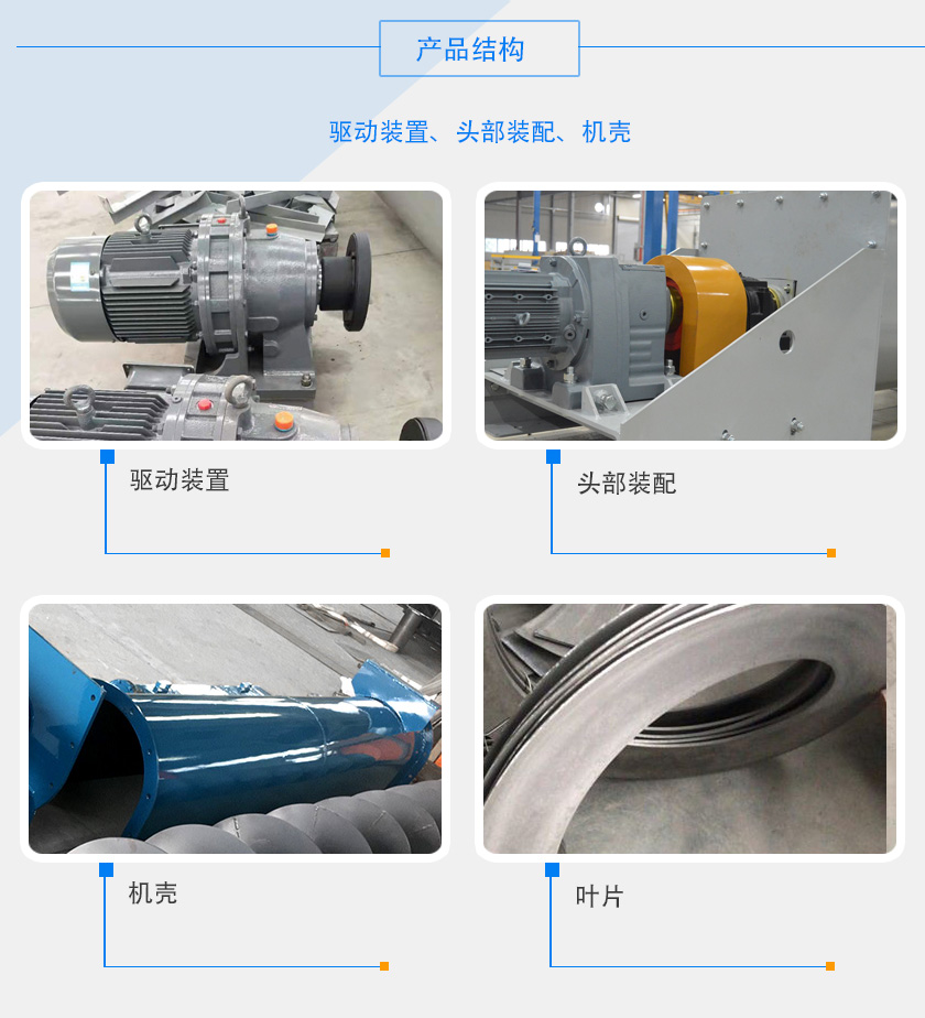 4WLS250無軸螺旋輸送機細節與結構